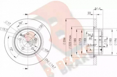 R BRAKE 78rbd24655 -  